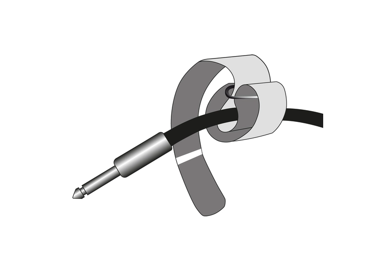 Adam Hall VR 2530 2.5x30 cm sort kabelfeste med borrelås 